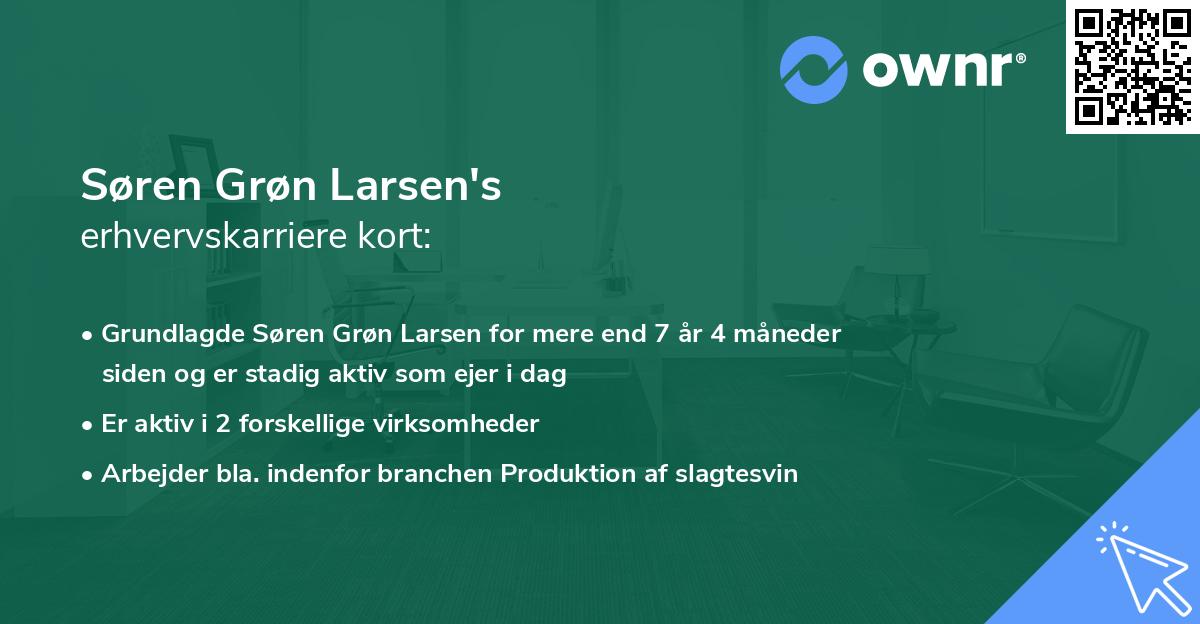 Søren Grøn Larsen's erhvervskarriere kort