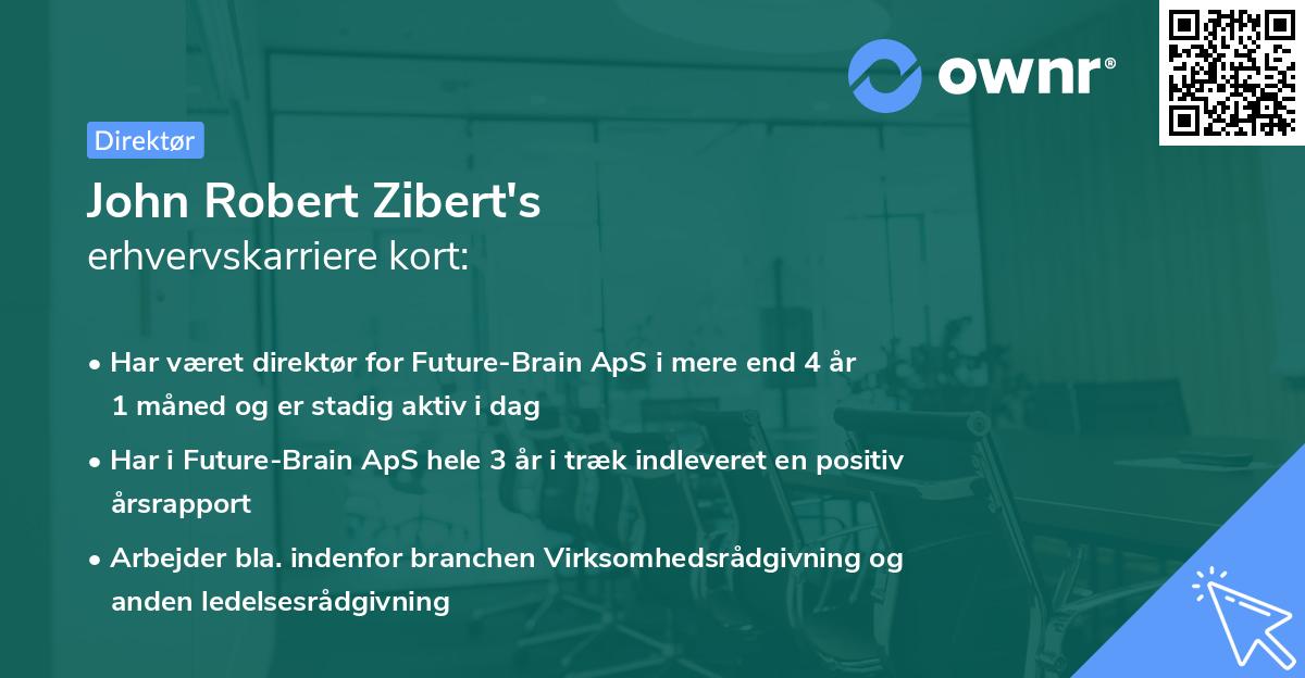 John Robert Zibert's erhvervskarriere kort