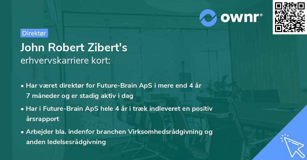 John Robert Zibert's erhvervskarriere kort