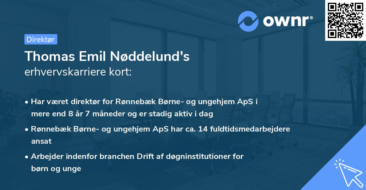 Thomas Emil Nøddelund's erhvervskarriere kort