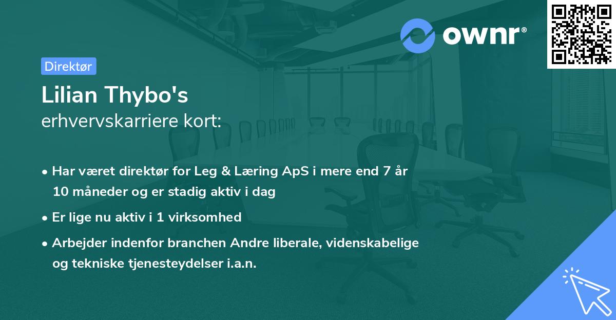 Lilian Thybo's erhvervskarriere kort