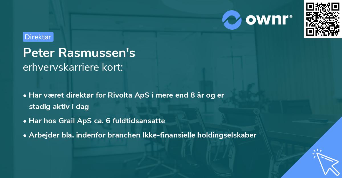 Peter Rasmussen's erhvervskarriere kort