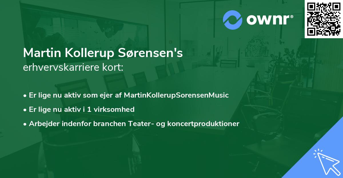 Martin Kollerup Sørensen's erhvervskarriere kort
