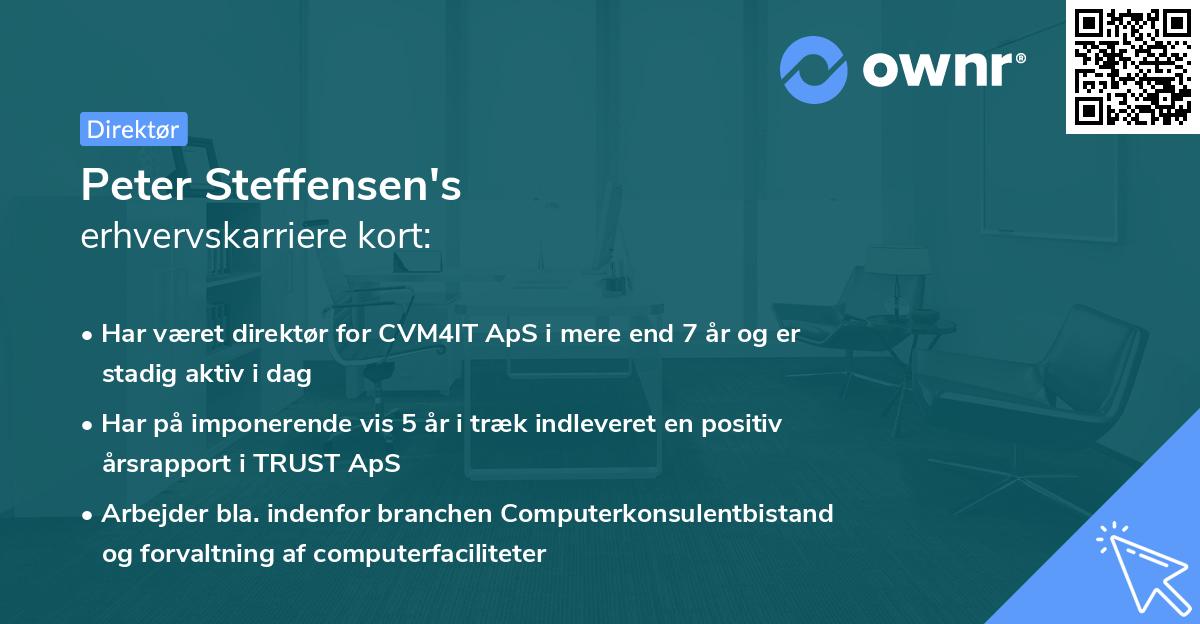 Peter Steffensen's erhvervskarriere kort