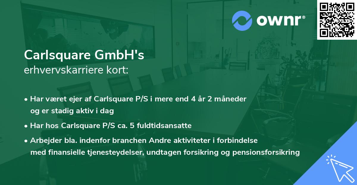 Carlsquare GmbH's erhvervskarriere kort