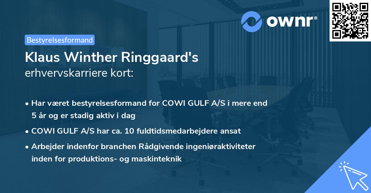 Klaus Winther Ringgaard's erhvervskarriere kort