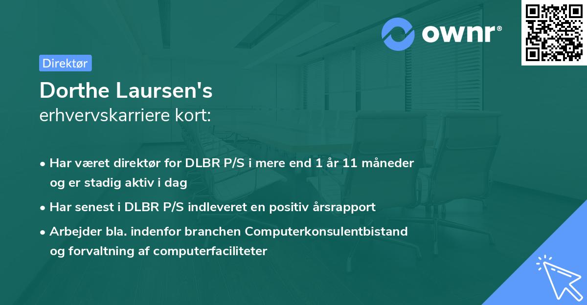 Dorthe Laursen's erhvervskarriere kort