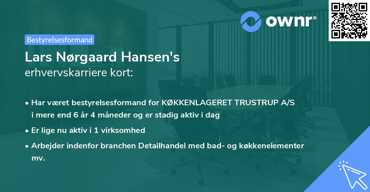 Lars Nørgaard Hansen's erhvervskarriere kort