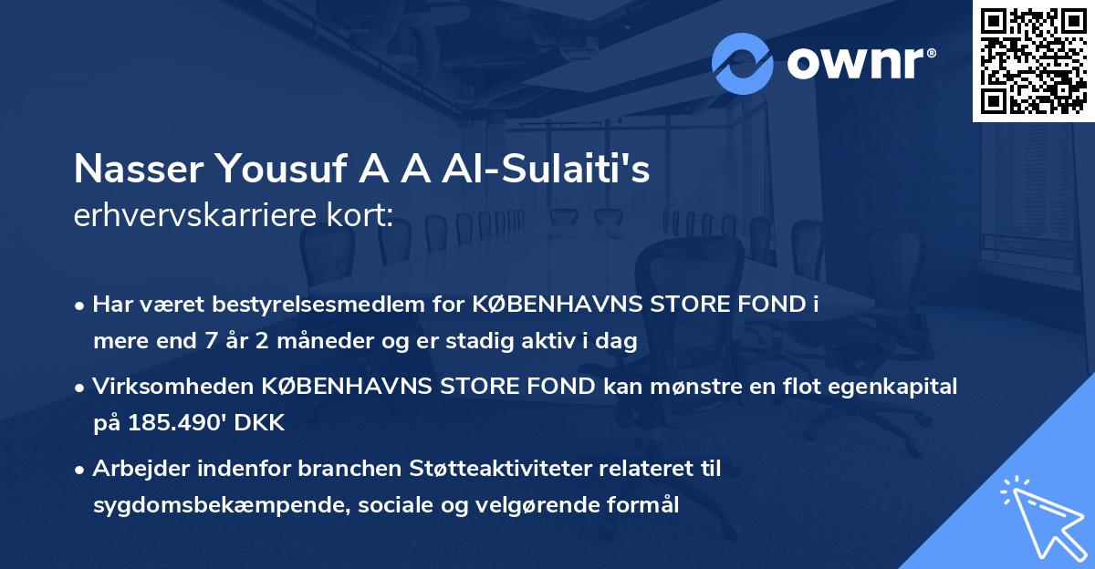 Nasser Yousuf A A Al-Sulaiti's erhvervskarriere kort
