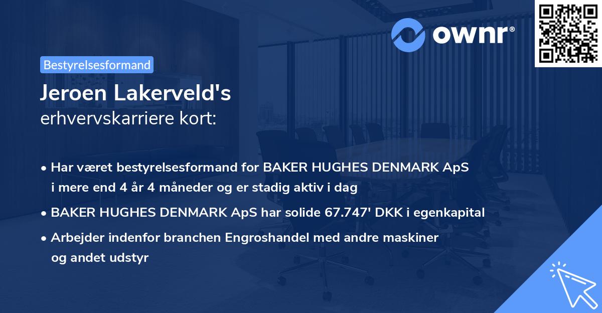 Jeroen Lakerveld's erhvervskarriere kort