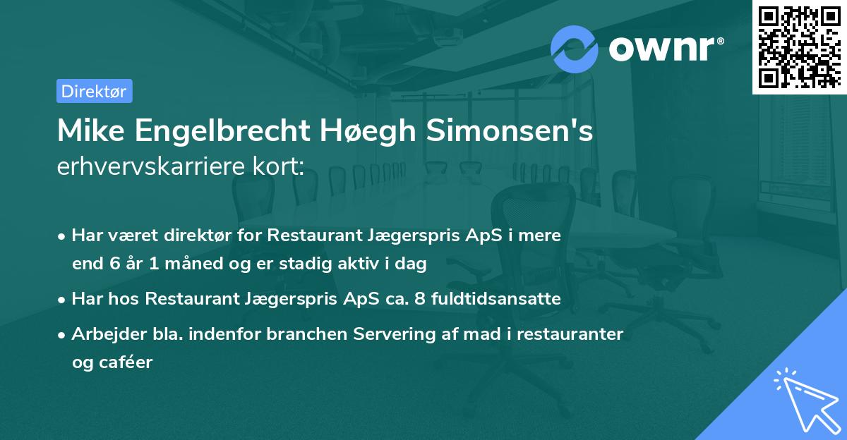 Mike Engelbrecht Høegh Simonsen's erhvervskarriere kort