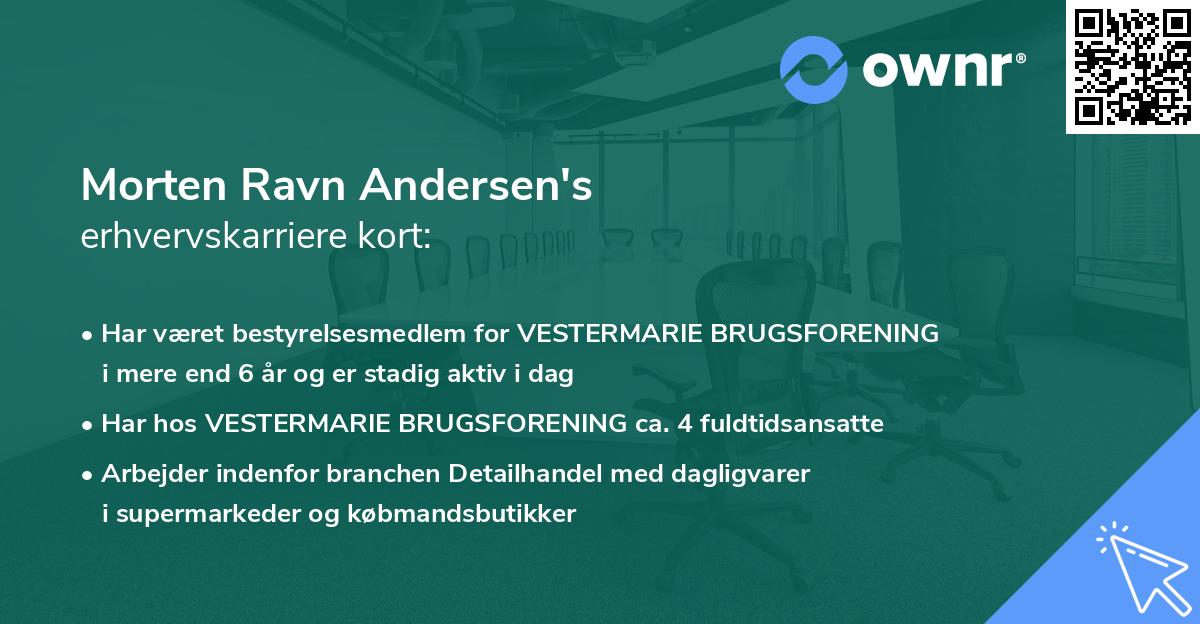 Morten Ravn Andersen's erhvervskarriere kort