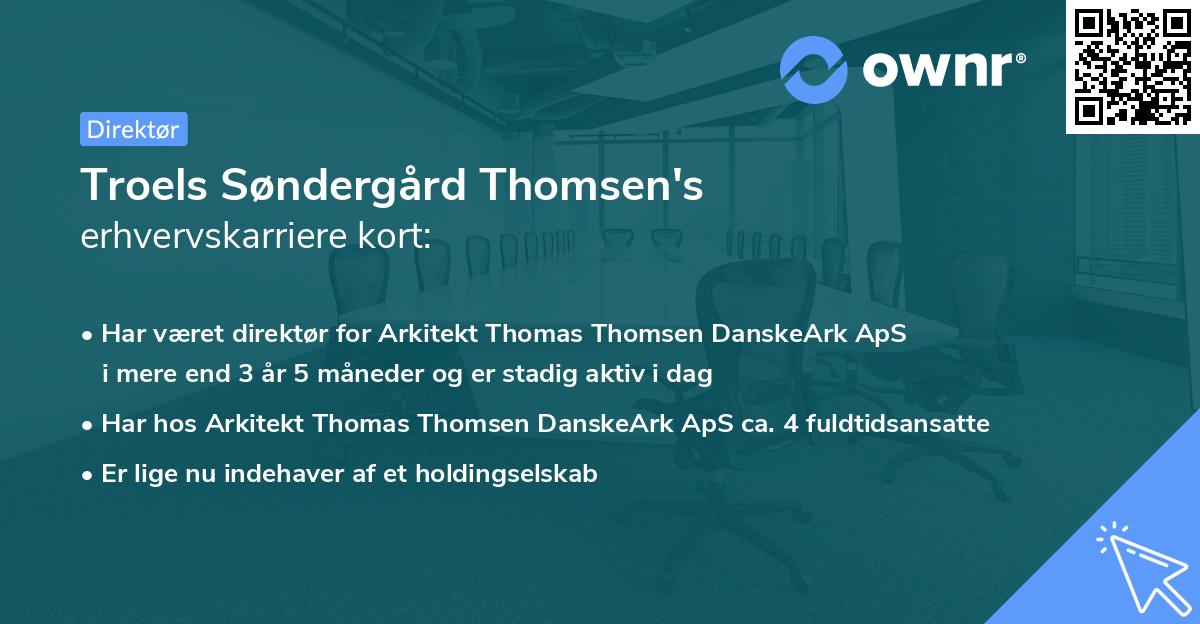 Troels Søndergård Thomsen's erhvervskarriere kort