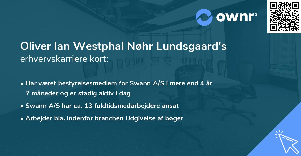 Oliver Ian Westphal Nøhr Lundsgaard's erhvervskarriere kort