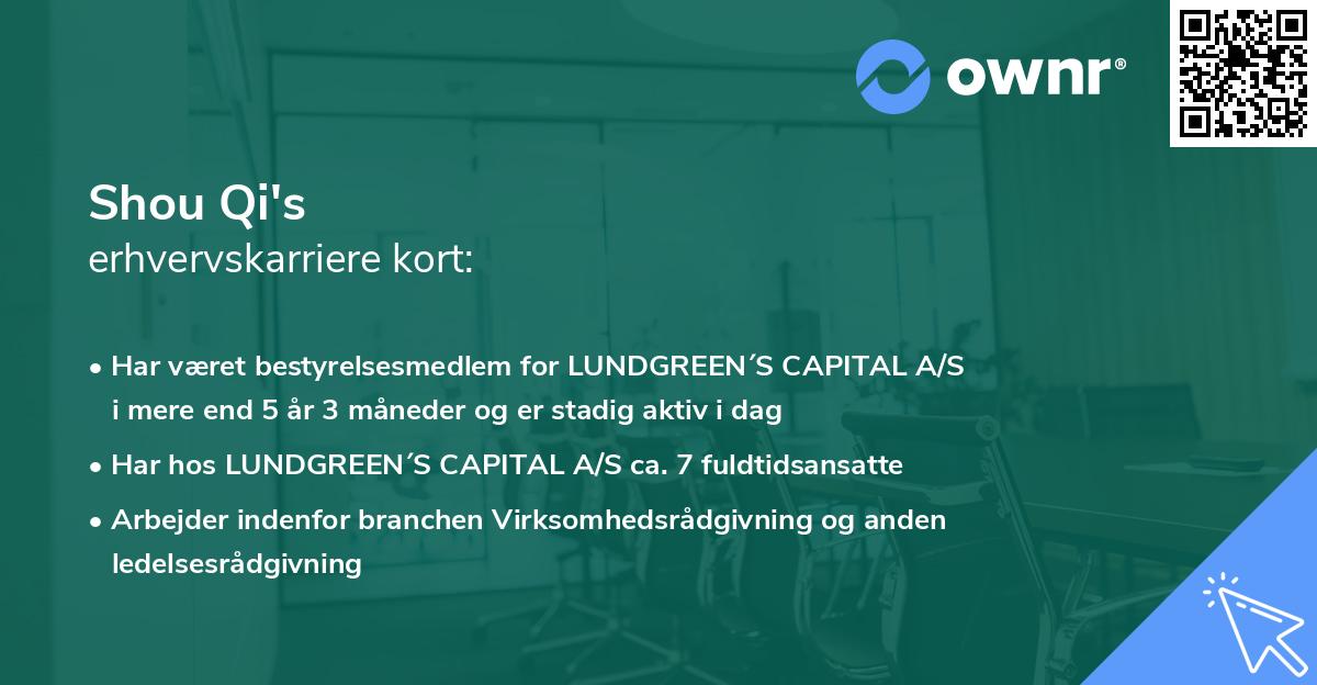 Shou Qi's erhvervskarriere kort