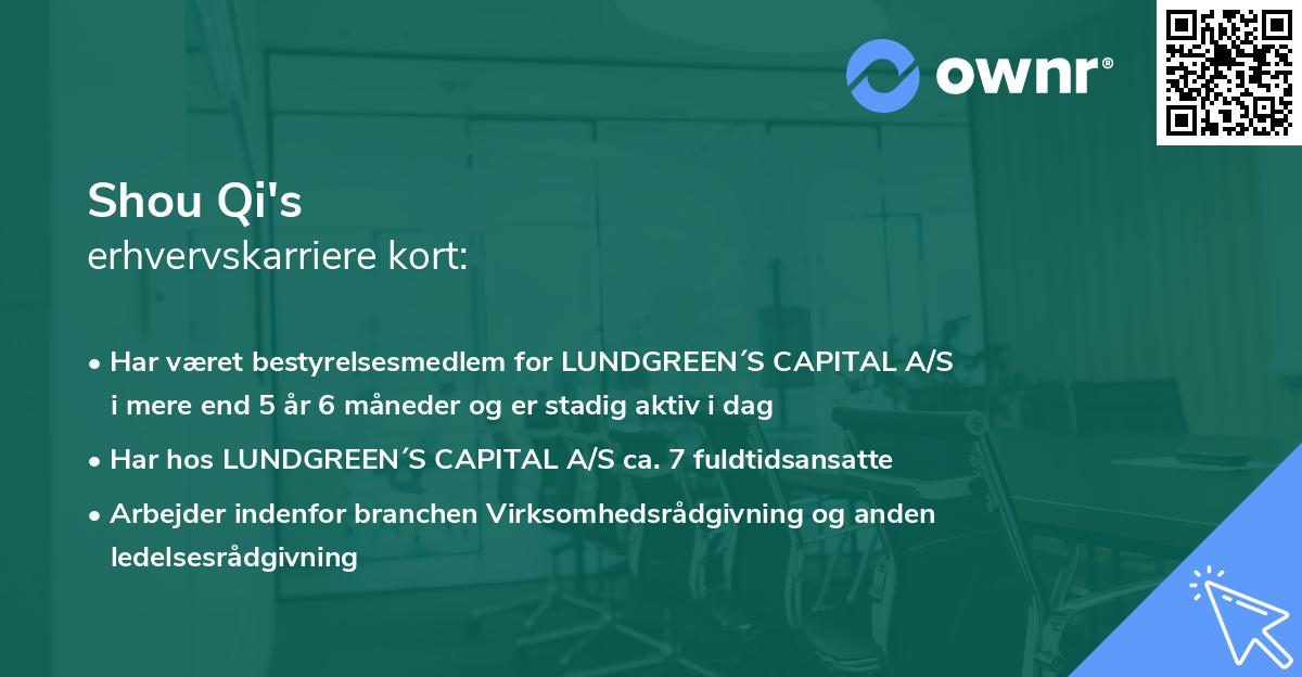 Shou Qi's erhvervskarriere kort