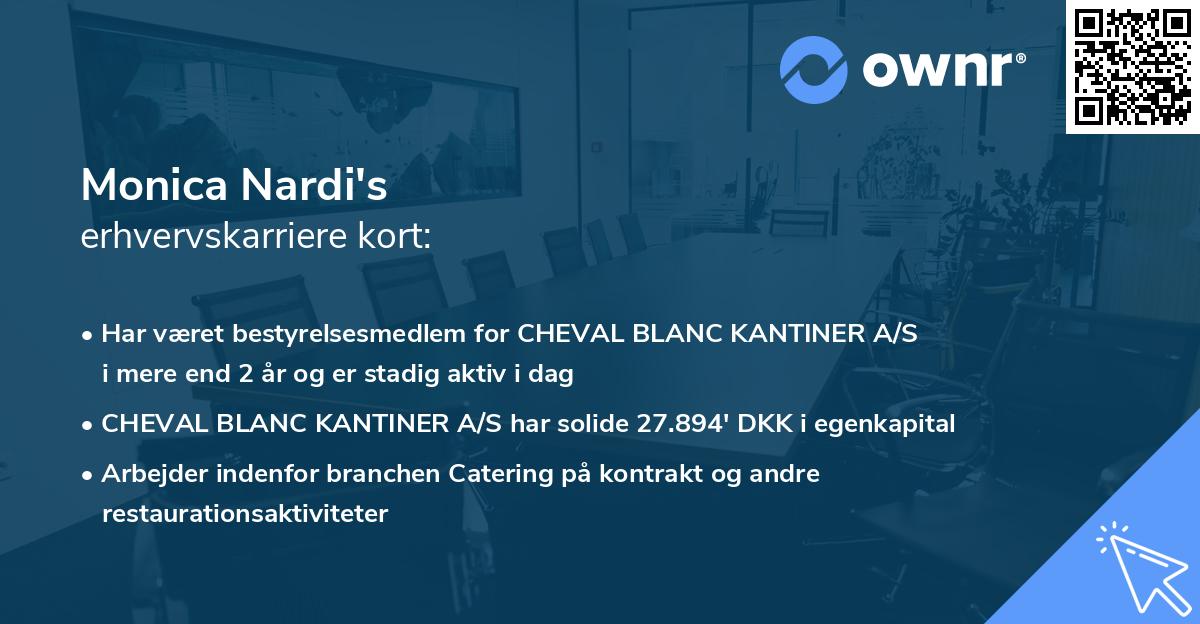 Monica Nardi's erhvervskarriere kort