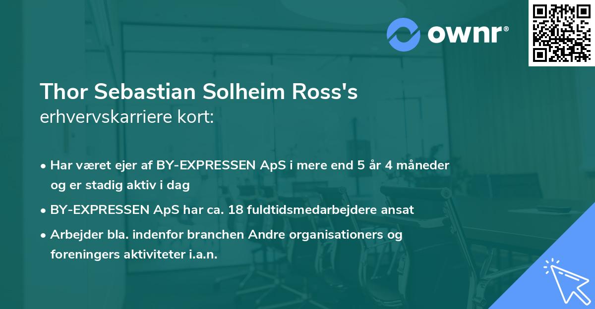Thor Sebastian Solheim Ross's erhvervskarriere kort