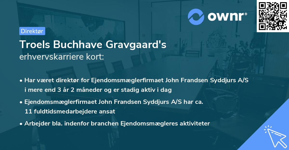 Troels Buchhave Gravgaard's erhvervskarriere kort