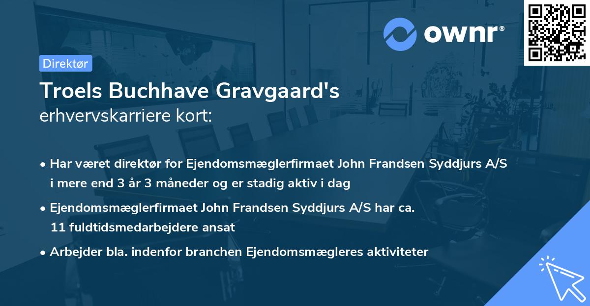 Troels Buchhave Gravgaard's erhvervskarriere kort
