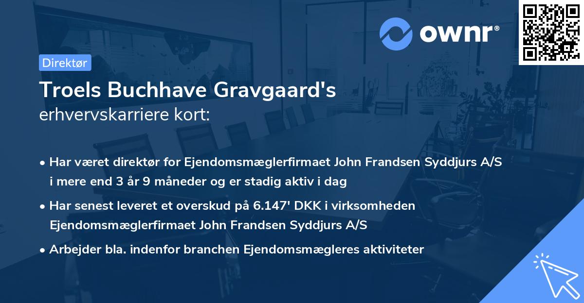 Troels Buchhave Gravgaard's erhvervskarriere kort