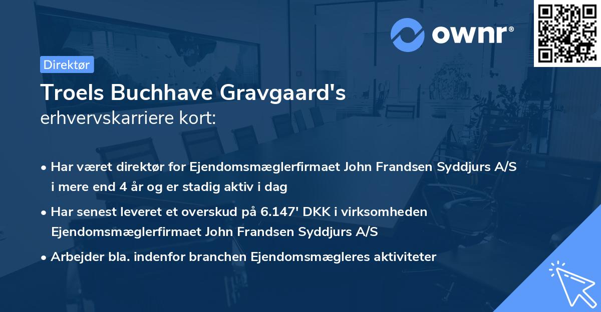 Troels Buchhave Gravgaard's erhvervskarriere kort