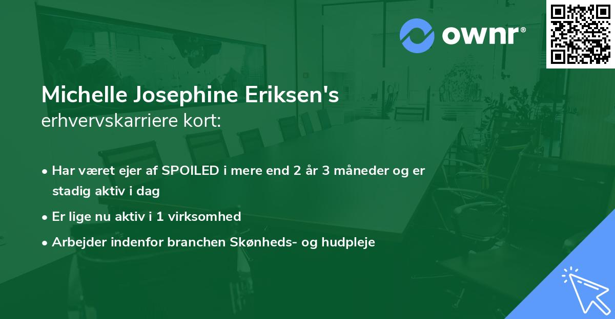 Michelle Josephine Eriksen's erhvervskarriere kort