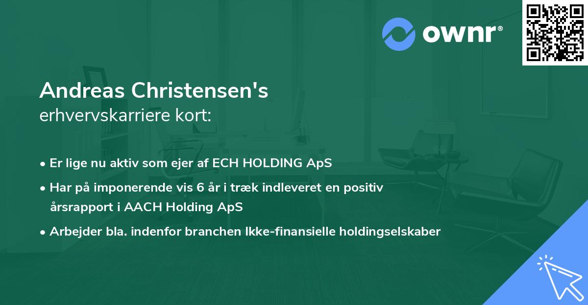 Andreas Christensen's erhvervskarriere kort