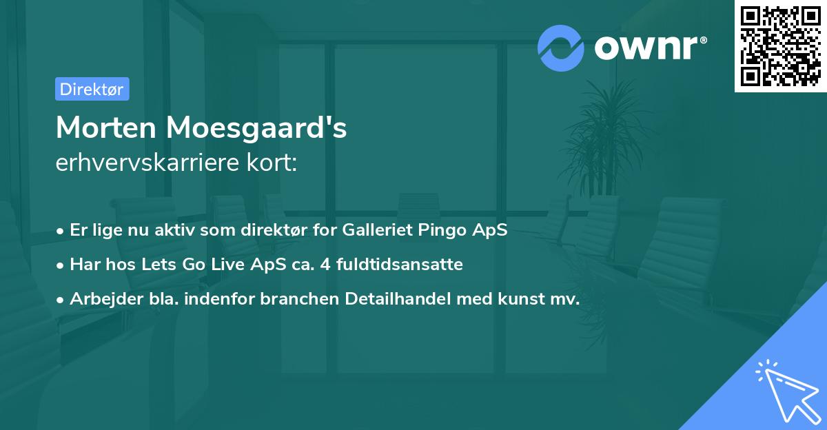 Morten Moesgaard's erhvervskarriere kort