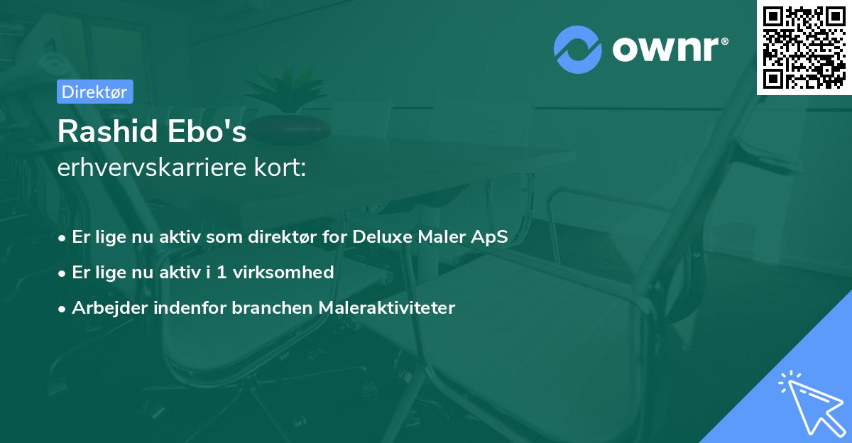 Rashid Ebo's erhvervskarriere kort