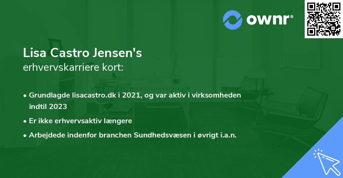 Lisa Castro Jensen's erhvervskarriere kort