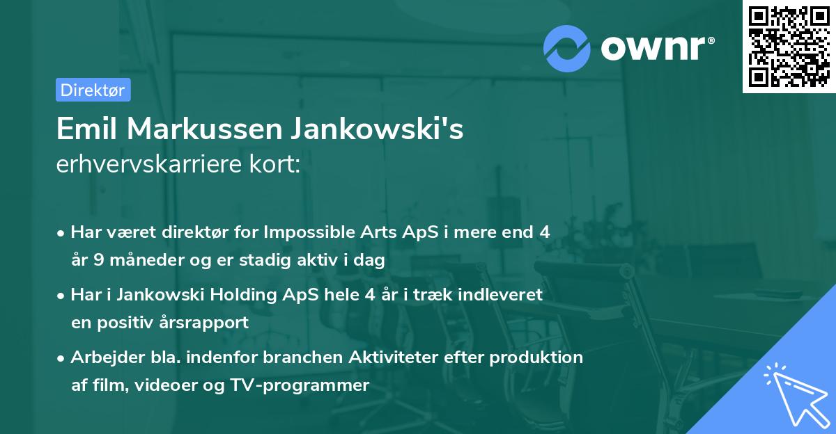 Emil Markussen Jankowski's erhvervskarriere kort