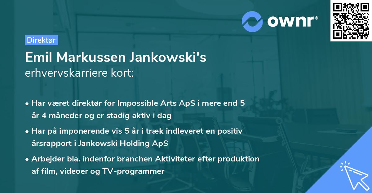 Emil Markussen Jankowski's erhvervskarriere kort