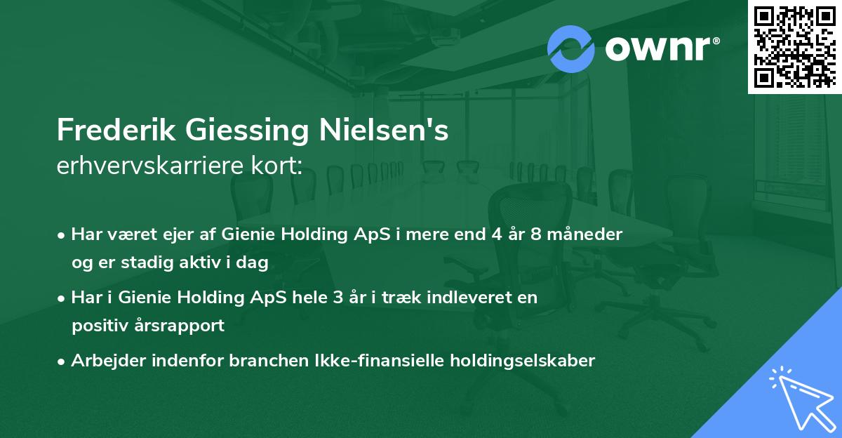 Frederik Giessing Nielsen's erhvervskarriere kort