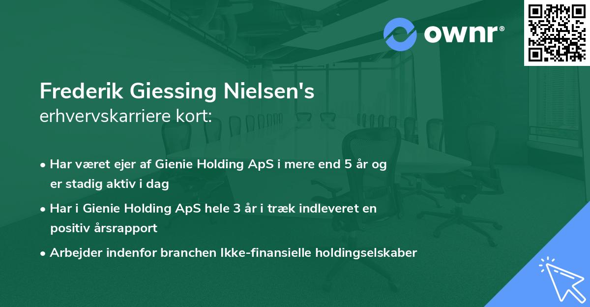 Frederik Giessing Nielsen's erhvervskarriere kort