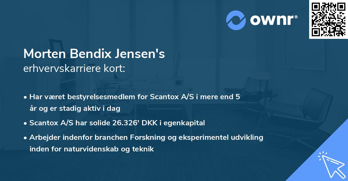 Morten Bendix Jensen's erhvervskarriere kort