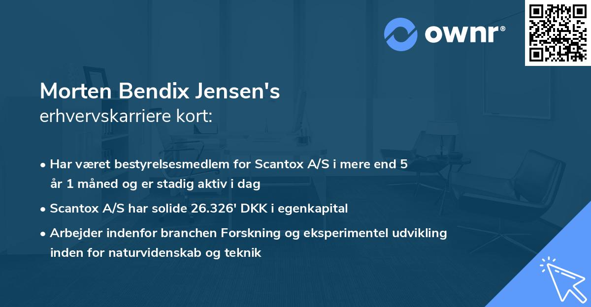 Morten Bendix Jensen's erhvervskarriere kort