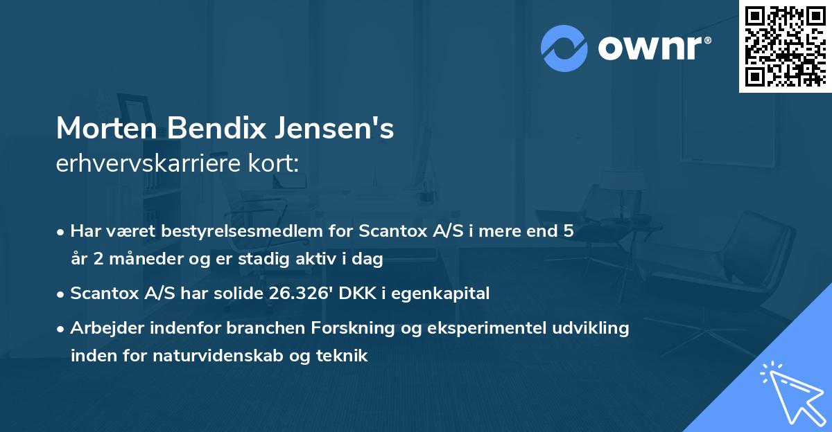 Morten Bendix Jensen's erhvervskarriere kort