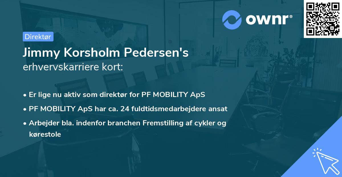 Jimmy Korsholm Pedersen's erhvervskarriere kort