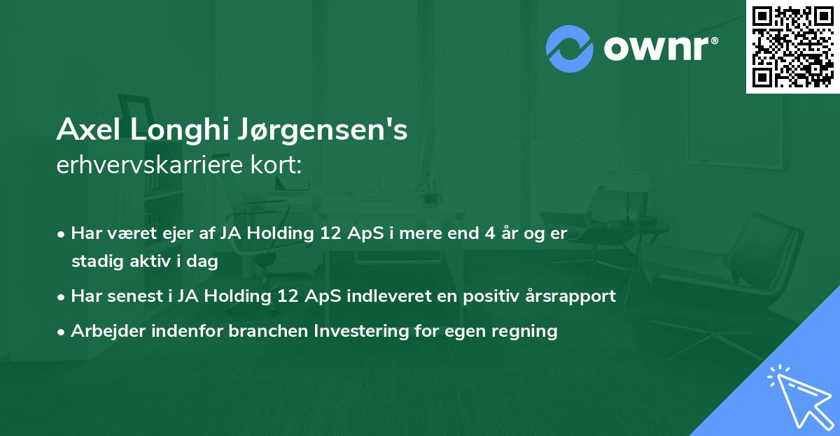 Axel Longhi Jørgensen's erhvervskarriere kort