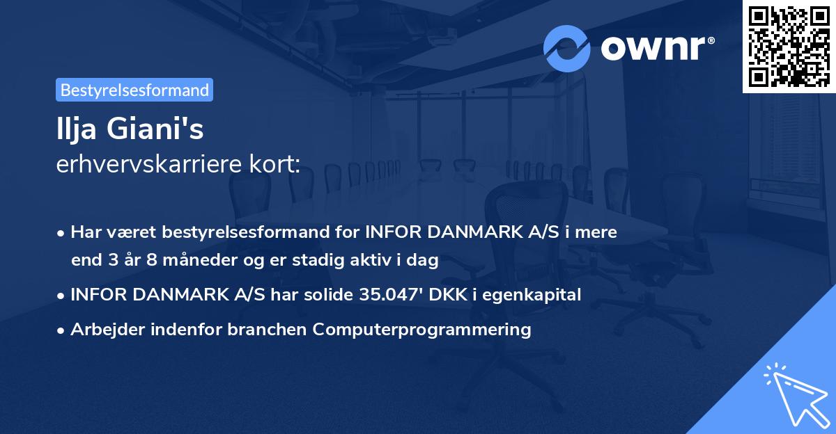 Ilja Giani's erhvervskarriere kort