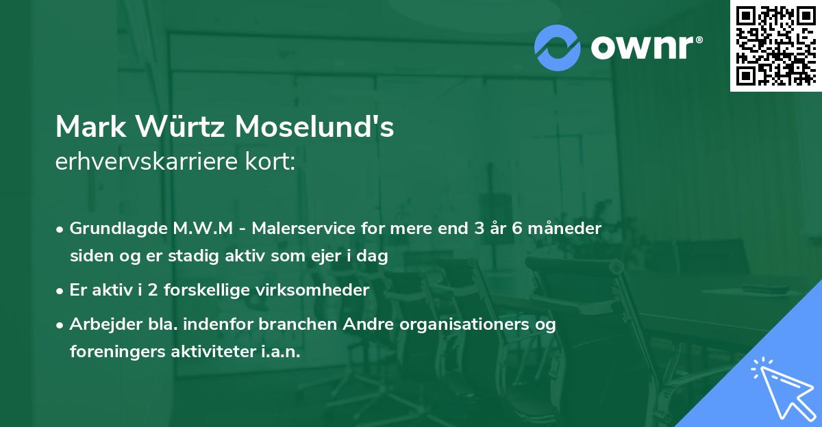 Mark Würtz Moselund's erhvervskarriere kort