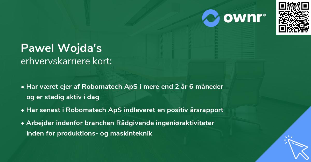 Pawel Wojda's erhvervskarriere kort