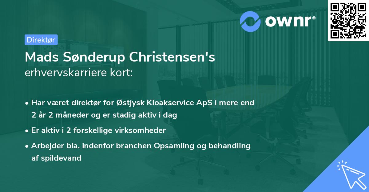 Mads Sønderup Christensen's erhvervskarriere kort