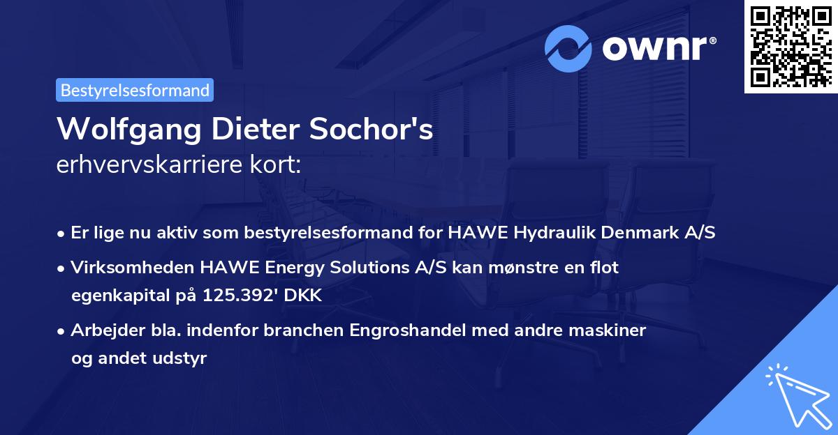 Wolfgang Dieter Sochor's erhvervskarriere kort