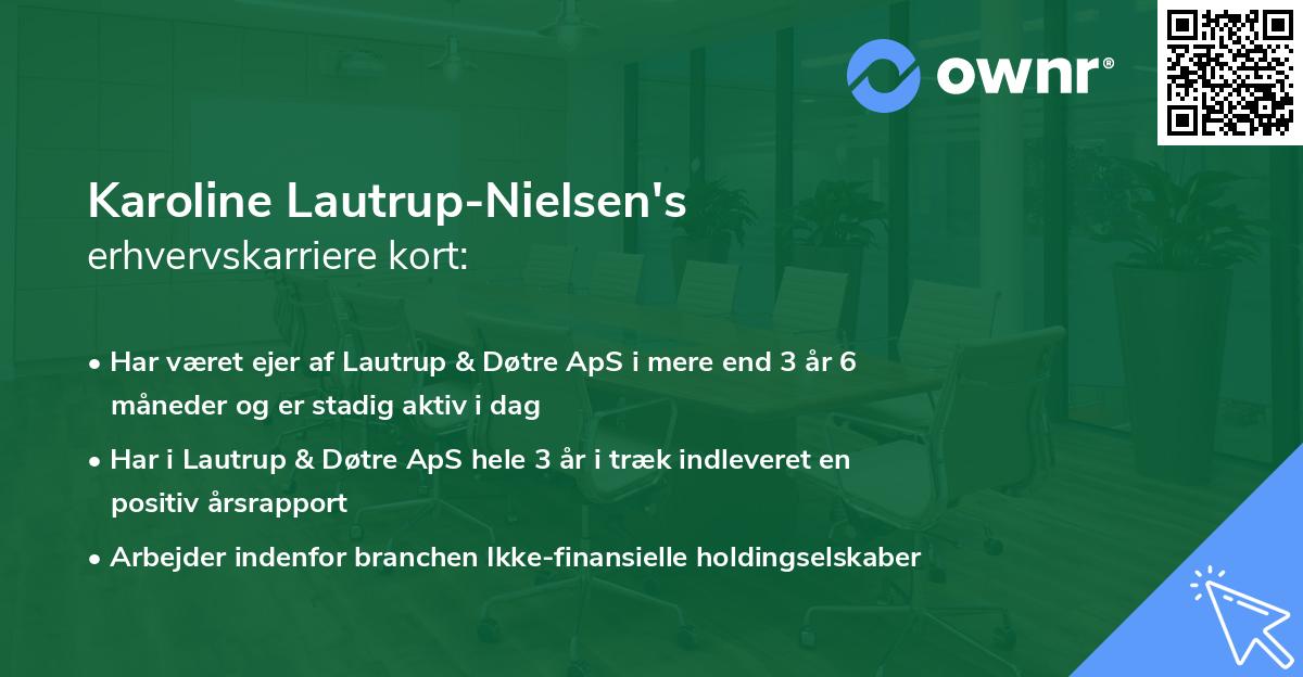 Karoline Lautrup-Nielsen's erhvervskarriere kort