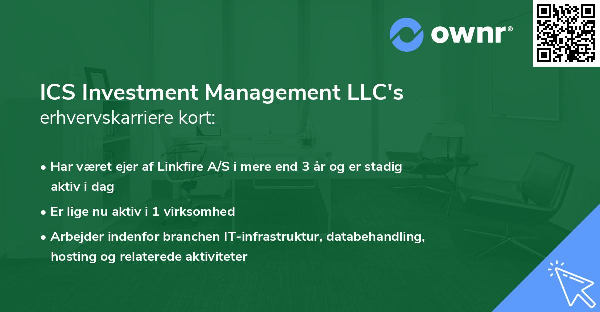 ICS Investment Management LLC's erhvervskarriere kort