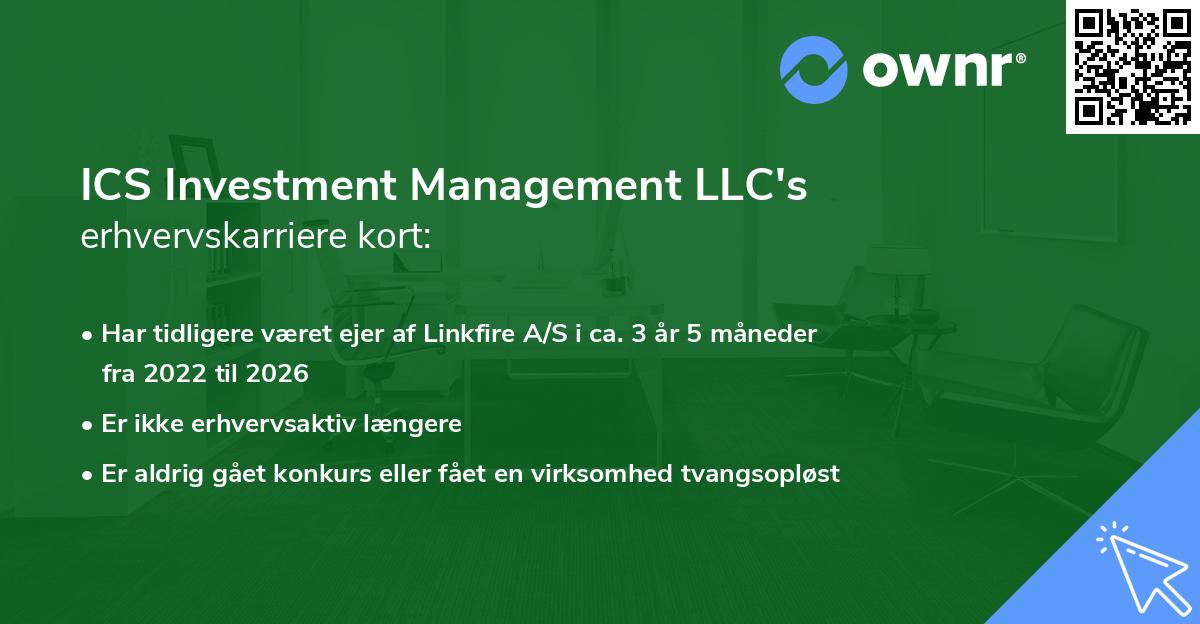 ICS Investment Management LLC's erhvervskarriere kort