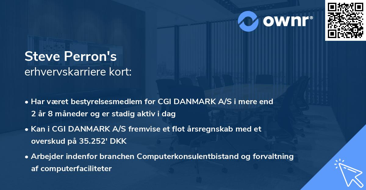 Steve Perron's erhvervskarriere kort