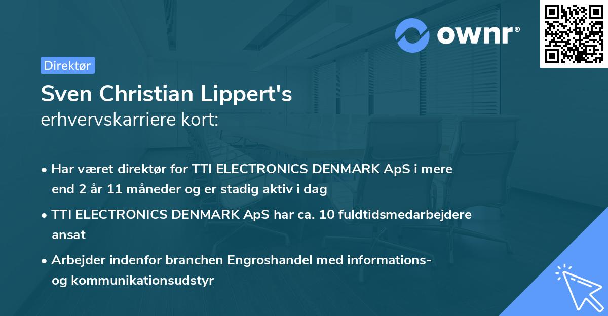 Sven Christian Lippert's erhvervskarriere kort